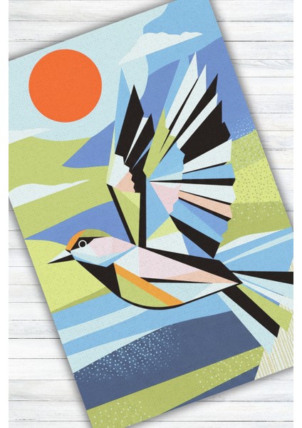 Çok Renkli Kuş ve Doğa Desenli Halı Dijital Baskılı Dokuma Kaymaz Tabanlı Yıkanabilir Antialerjik Evcil Hayvan Dostu Salon Halısı modelleri