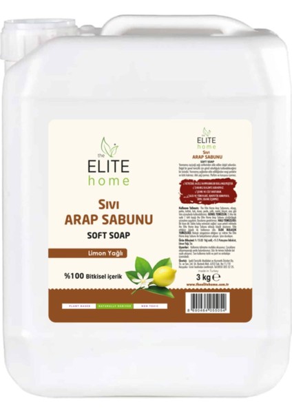 Bitkisel Sıvı Arap Sabunu 3 kg Limon Yağlı fiyatları