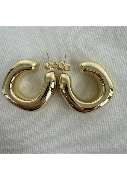 Altın Kaplama Gold Çivi Küpe