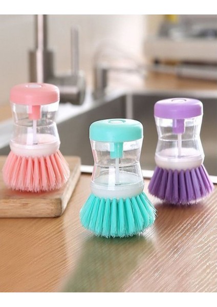 Pratik Çok Fonksiyonlu Bulaşık Yıkama Fırçası Deterjan Hazneli modelleri