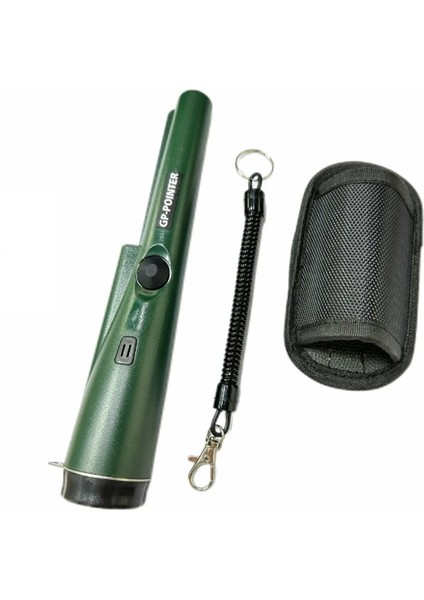 Altın Metal El Dedektörü Hazine Avcısı Yeşil Renk Pil ve Taşıma Çantası Hediye