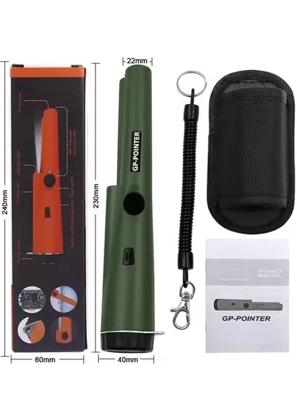 Altın Metal El Dedektörü Hazine Avcısı Yeşil Renk Pil ve Taşıma Çantası Hediye fiyatları