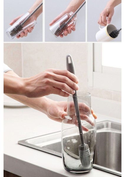 Yumuşak Silikon Temizlik Fırçası 33CM, Çok Amaçlı, Bpa Free