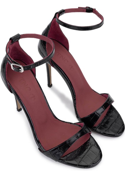 Kadın Siyah Hakiki Deri Kroko Topuklu Ayakkabı 340 158 Bn Ayk Y25 Sıyah Kroko fiyatları