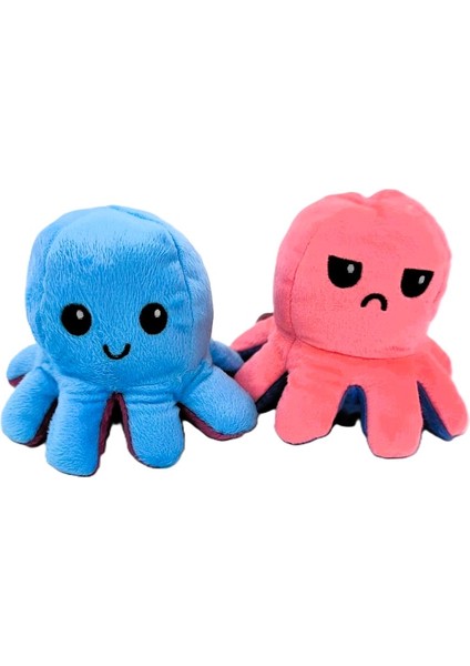 62054 Mood Değiştiren Peluş Ahtapot 20 Cm. Pembe - Mavi
