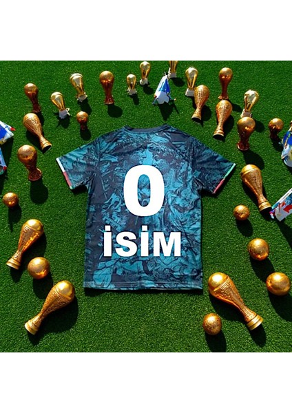 Isme Özel Yazdırmalı Italya Millî Futbol Takımı 2023/24 Yeni Sezon Yeşil T-Shirt
