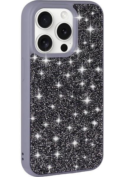 Shining Serisi Apple iPhone 15 Pro Gri Kapak