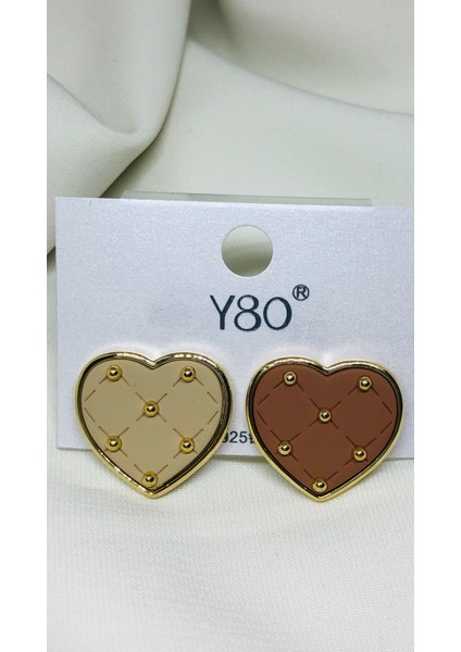 Kahverengi Kalp Küpe