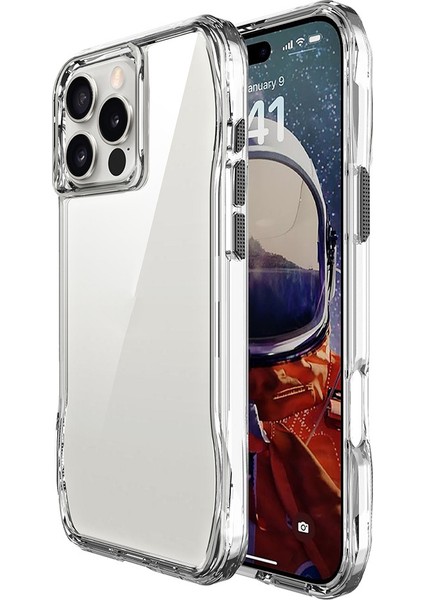 iPhone 16 Pro Max Kılıf Airbagli Şeffaf Xemu Incek Kapak-Şeffaf