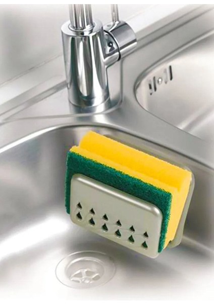 Vantuzlu Sünger Askısı ve Hediye Sünger ile Pratik Temizlik Seti