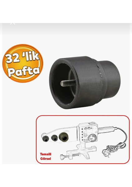 Pprc Plastik Boru Pafta Lokma Ucu 32 mm