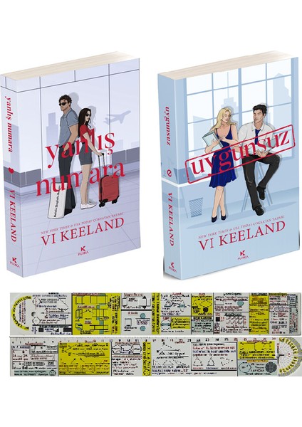 Vi Keeland 2 Kitap Set / Yanlış Numara - Uygunsuz + Mat. Öğreten Cetvel