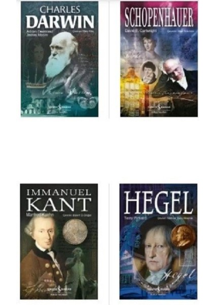 Hegel - Charles Darwin - Schopenhauer - Immanuel Kant / 4 Kitap Biyografi Seti - Olgu Kitabevi
