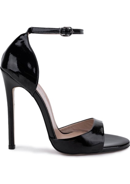 Kadın Hakiki Deri Siyah Rugan Topuklu Ayakkabı 820 910 Bn Ayk Y25 Sıyah Krsk Rgn