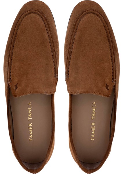 Erkek Hakiki Deri Kahverengi Loafer Ayakkabı 374 1900 Erk Ayk Y25 Sıgaro Suet indirimleri