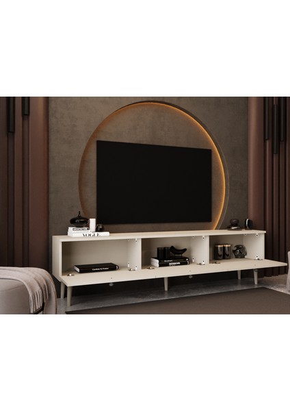 Melura Tv Ünitesi - Tv Sehpası 180 cm %100 Mdf Lake Ahşap Ayaklı fiyatları