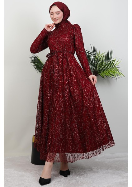 Ayperi Tesettür Abiye Bordo fiyatları