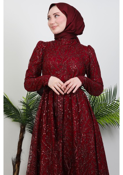 Ayperi Tesettür Abiye Bordo indirimleri