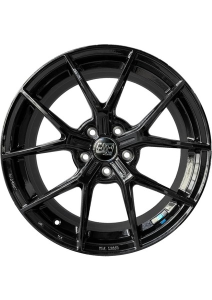 P1 5X112 8X18 ET48 Gloss Black Jant (4 Adet)