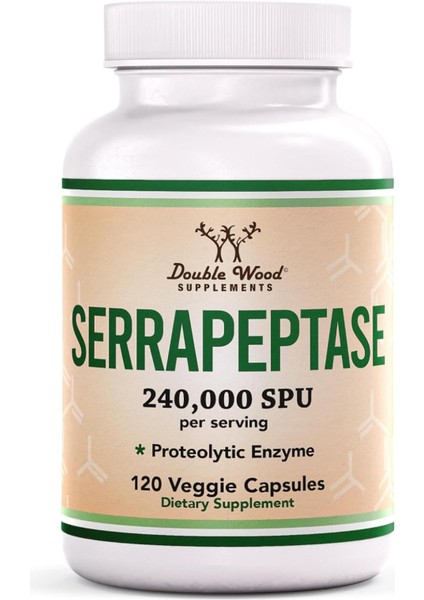 Serrapeptase 240,000 Spu 120 Veggie Caps