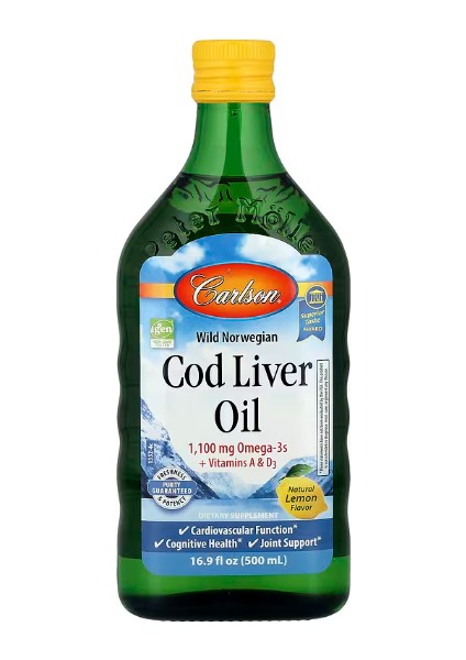 Wild Norwegian, Cod Liver Oil, Natural Lemon , 16.9 Fl Oz (500 Ml)