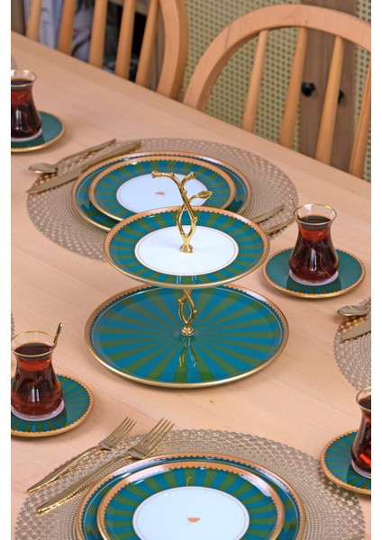 Green Line 34 Parça 6 Kişilik Pasta Servis Takımı fiyatları