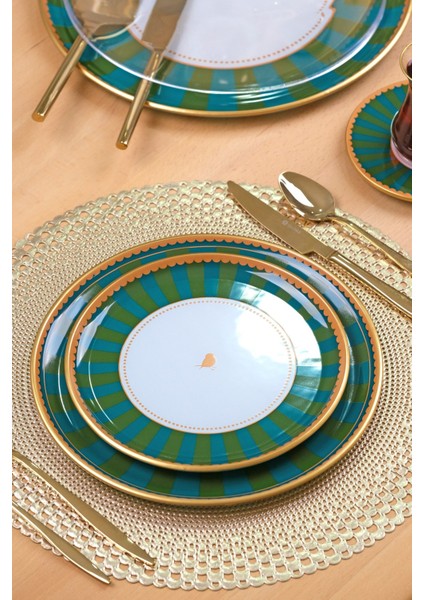 Green Line 34 Parça 6 Kişilik Pasta Servis Takımı indirimleri