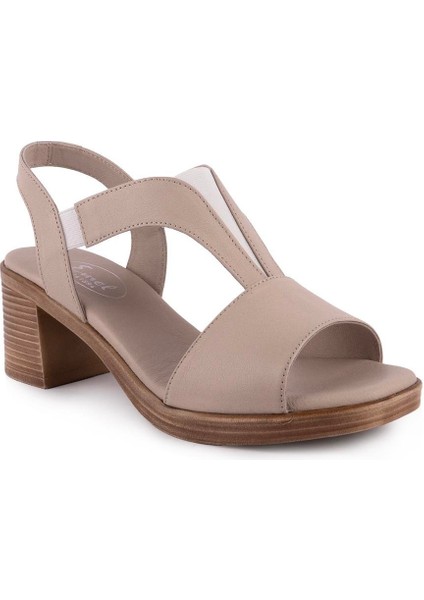 Hakiki Deri Sandalet Modern Lastikli 607 Gri modelleri