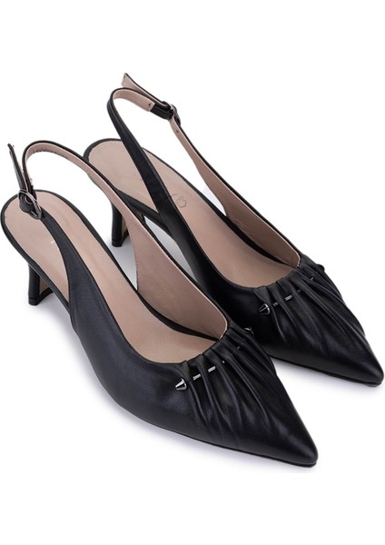 Kadın Hakiki Deri Siyah Deri Topuklu Ayakkabı 820 872 Bn Ayk Y25 Sıyah Dr fiyatları