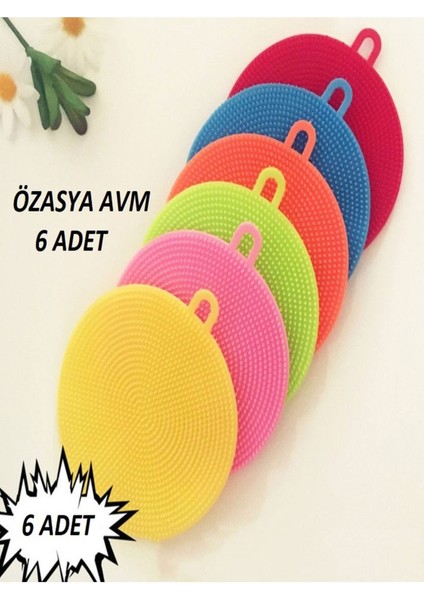 6'lı Silikon Bulaşık Yıkama Fırçası Seti, Tükenmeyen, Dayanıklı, Pratik Kullanım