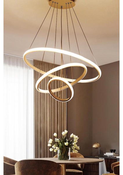 Alex Gold Kasa Beyaz LED 3lü Üçlü