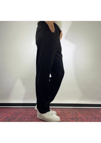 Pile Detaylı Baggy Kumaş Pantolon modelleri