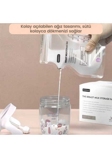 Anne Sütü Saklama Poşeti 200 ml 50'li indirimleri