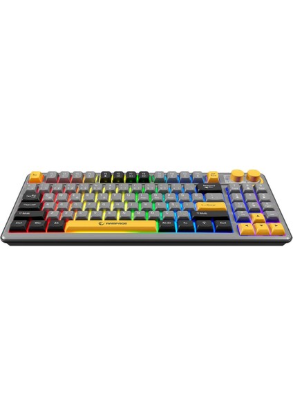 Cyclone Gri/siyah/sarı USB Rgb Aydınlatmalı Q Compact Membrane Gaming Oyuncu Klavye fiyatları