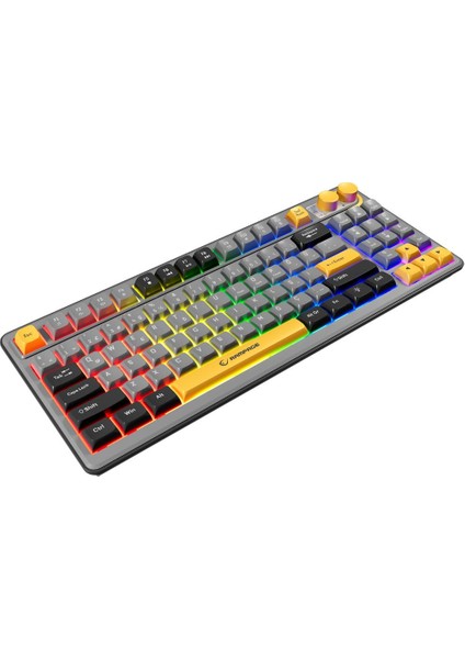 Cyclone Gri/siyah/sarı USB Rgb Aydınlatmalı Q Compact Membrane Gaming Oyuncu Klavye modelleri