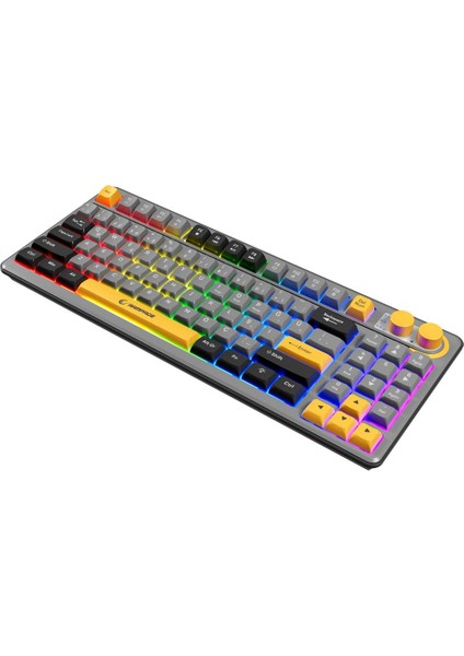 Cyclone Gri/siyah/sarı USB Rgb Aydınlatmalı Q Compact Membrane Gaming Oyuncu Klavye fırsatları