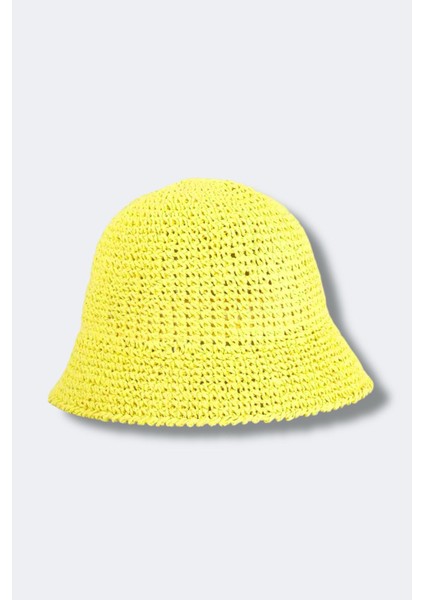 Ithal Yellow Örgü Bucket Hasır Şapka fiyatları