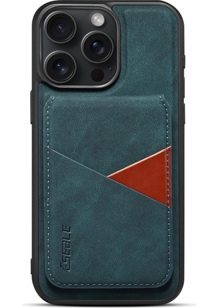 iPhone 13 Kılıf Msafe Şarj Özellikli Kartlıklı Retro Suni Deri Kapak