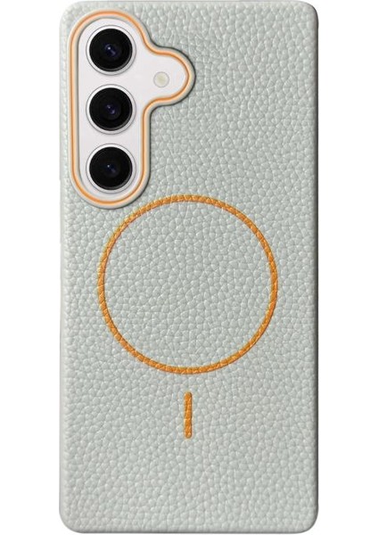 Samsung Galaxy S24 Fe Kılıf Riva Litchi Suni Deri Kapak