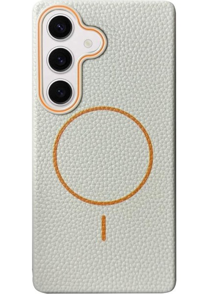 Samsung Galaxy S24 Fe Kılıf Riva Litchi Suni Deri Kapak