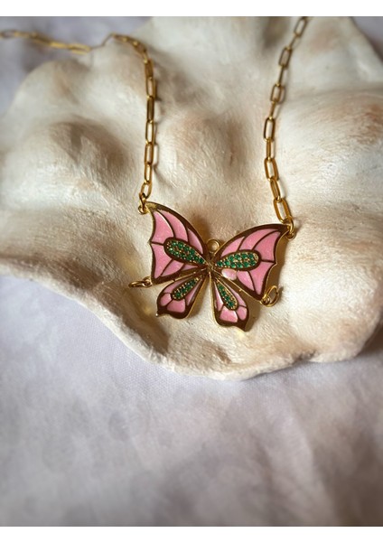 Butterfly Pink Flora Kolye fiyatları