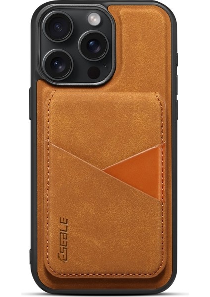 iPhone 14 Pro Max Kılıf Msafe Şarj Özellikli Kartlıklı Retro Suni Deri Kapak