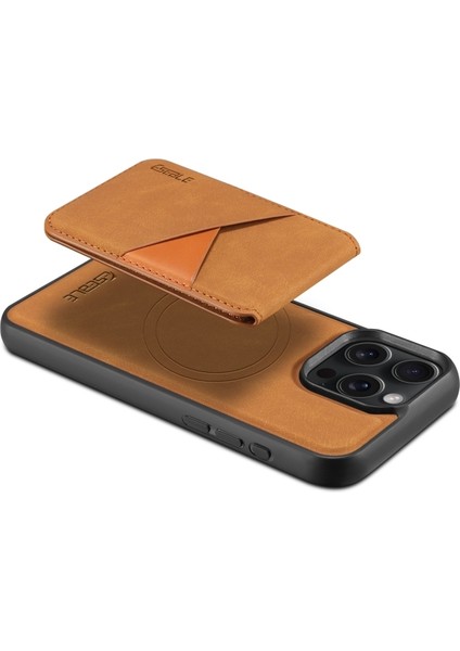 iPhone 14 Pro Max Kılıf Msafe Şarj Özellikli Kartlıklı Retro Suni Deri Kapak modelleri