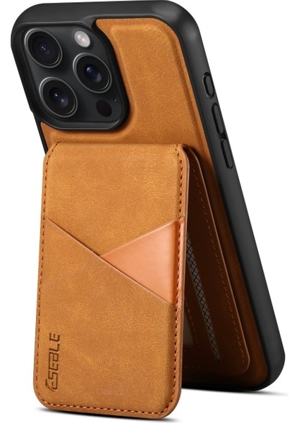 iPhone 14 Pro Max Kılıf Msafe Şarj Özellikli Kartlıklı Retro Suni Deri Kapak fırsatları