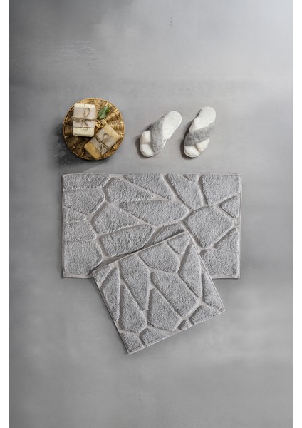 Grano Banyo Paspas Seti Gri