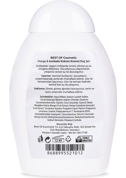 Nemlendirici Mango & Avokado Duş Jeli 400 ml fırsatları