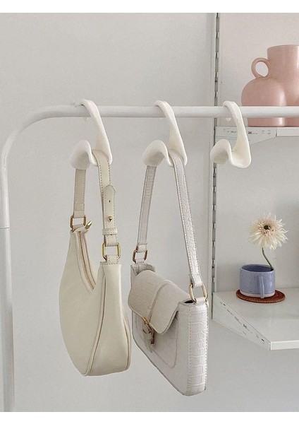 Beyaz Çok Amaçlı Dolap Içi Çanta ve Şal Askısı Organizer Askılık Aparatı fiyatları
