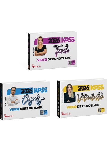 2026 Kpss Coğrafya-Tarih- Vatandaşlık Video Ders Notları 3 Lü Set