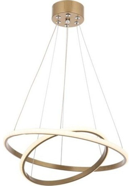 Gd LED Gold Avize 2002-2 Gd Gold Ledli Ikili Avize