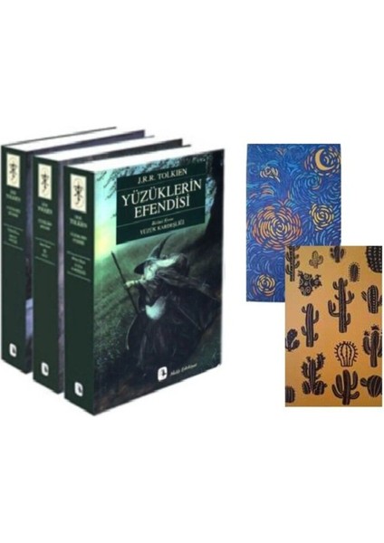 Yüzüklerin Efendisi 3 Cilt Takım Yüzük Kardeşliği Iki Kule Kralın Dönüşü - 2 Not Defteri Hediye fiyatları